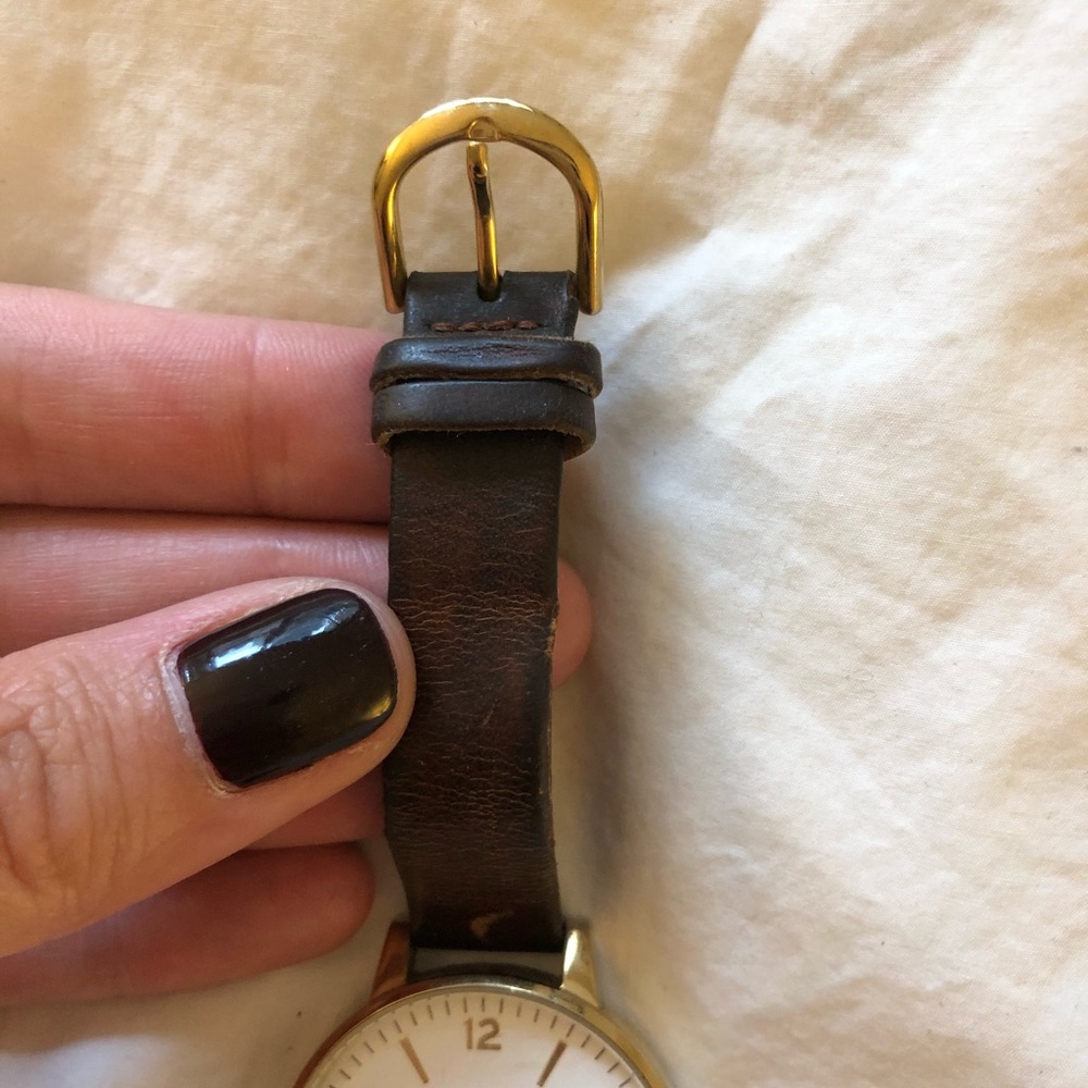 Olivia Burton Brown Leather Watch - Picture 4 of 8